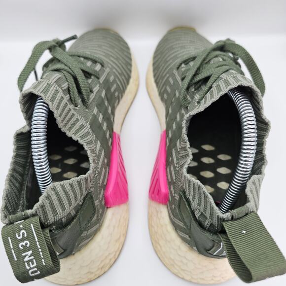 Adidas NMD R2 Sargent Green Womens 9 Running Sneakers Shoes - Picture 7 of 13